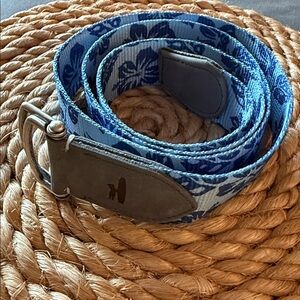 Johnnie-O D-Ring Belt Floral / Hawaiian Woven Men’s Size XL